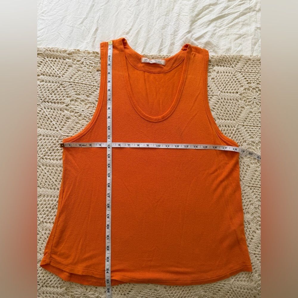 We The Free Bright Orange Knit Tank Top Oversized Small